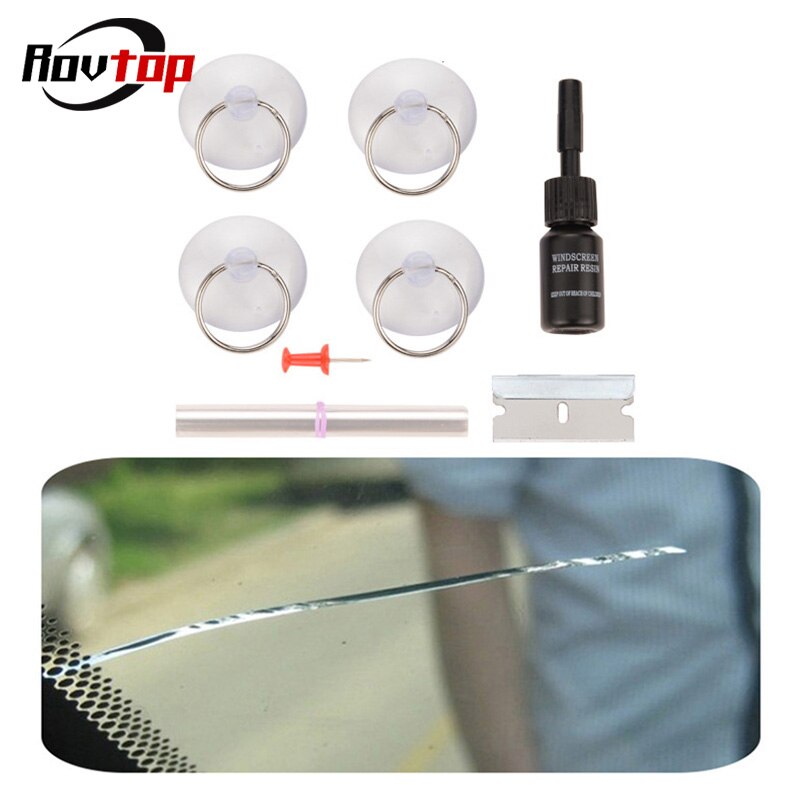 Rovtop Auto FAI DA TE Kit di Riparazione del Parabrezza di Vetro Parabrezza Ripristinare Riparazione di Strumenti Set Grande Chip Crack Riparazione Car Kit Auto Z2